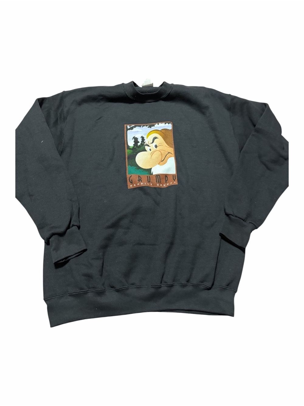 Grumpy Disneys Snow White 7 Dwarfs Graphic Sweatshirt Size Medium Happily Grumpy